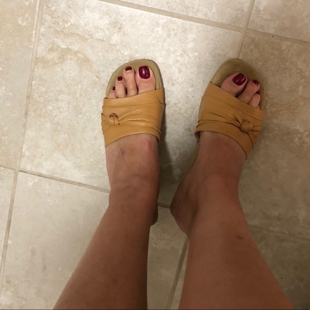 Bass leather heeled slides - Picture 5 of 5